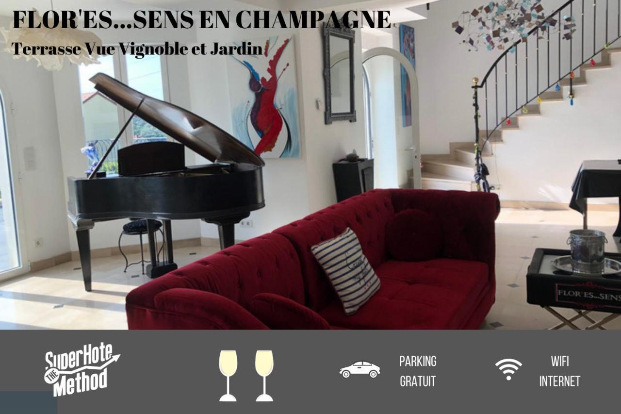 Floressens En Champagne Terrasse Privative Sur Le Vignoble Villa Fleury-la-Riviere Exterior foto