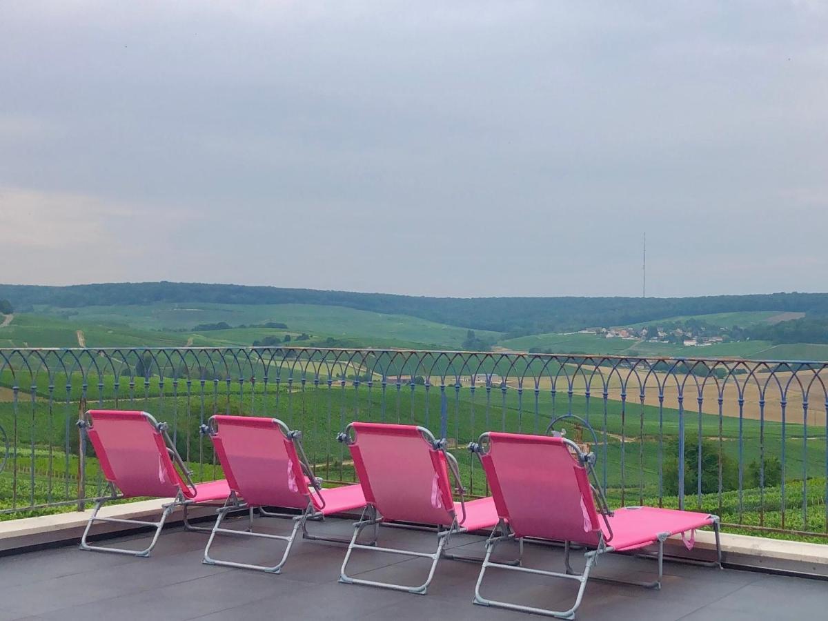 Floressens En Champagne Terrasse Privative Sur Le Vignoble Villa Fleury-la-Riviere Exterior foto